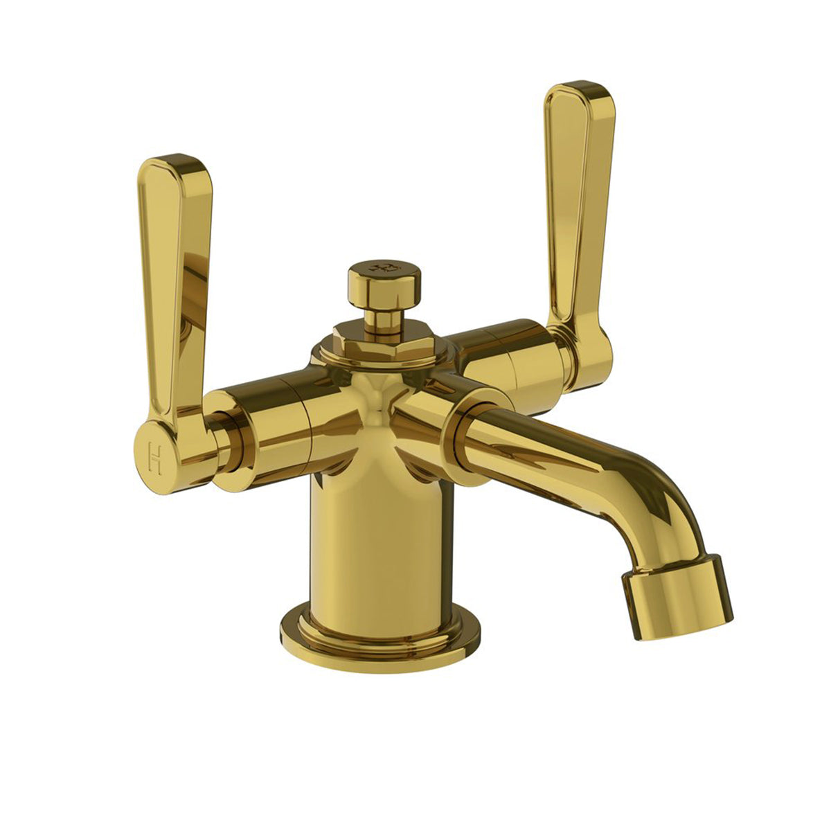 Lefroy Brooks Ten Ten mono basin mixer with levers and pop-up waste
