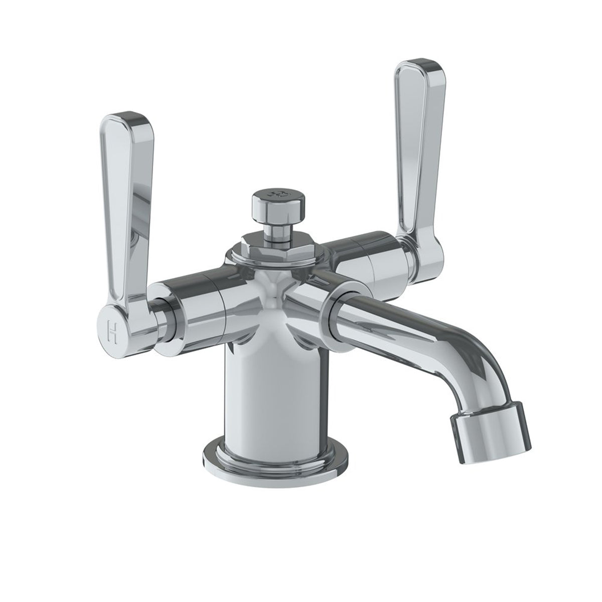 Lefroy Brooks Ten Ten mono basin mixer with levers and pop-up waste