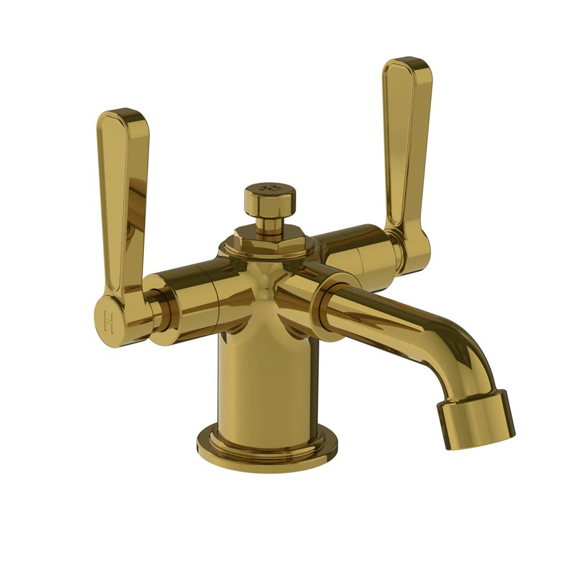 Lefroy Brooks Ten Ten mono basin mixer with levers and pop-up waste