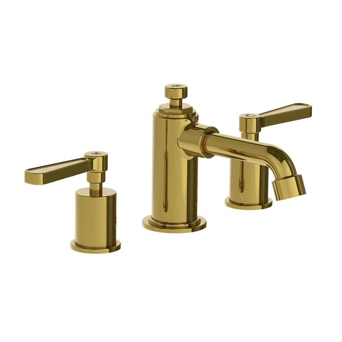 Lefroy Brooks Ten Ten basin mixer with levers and pop-up waste