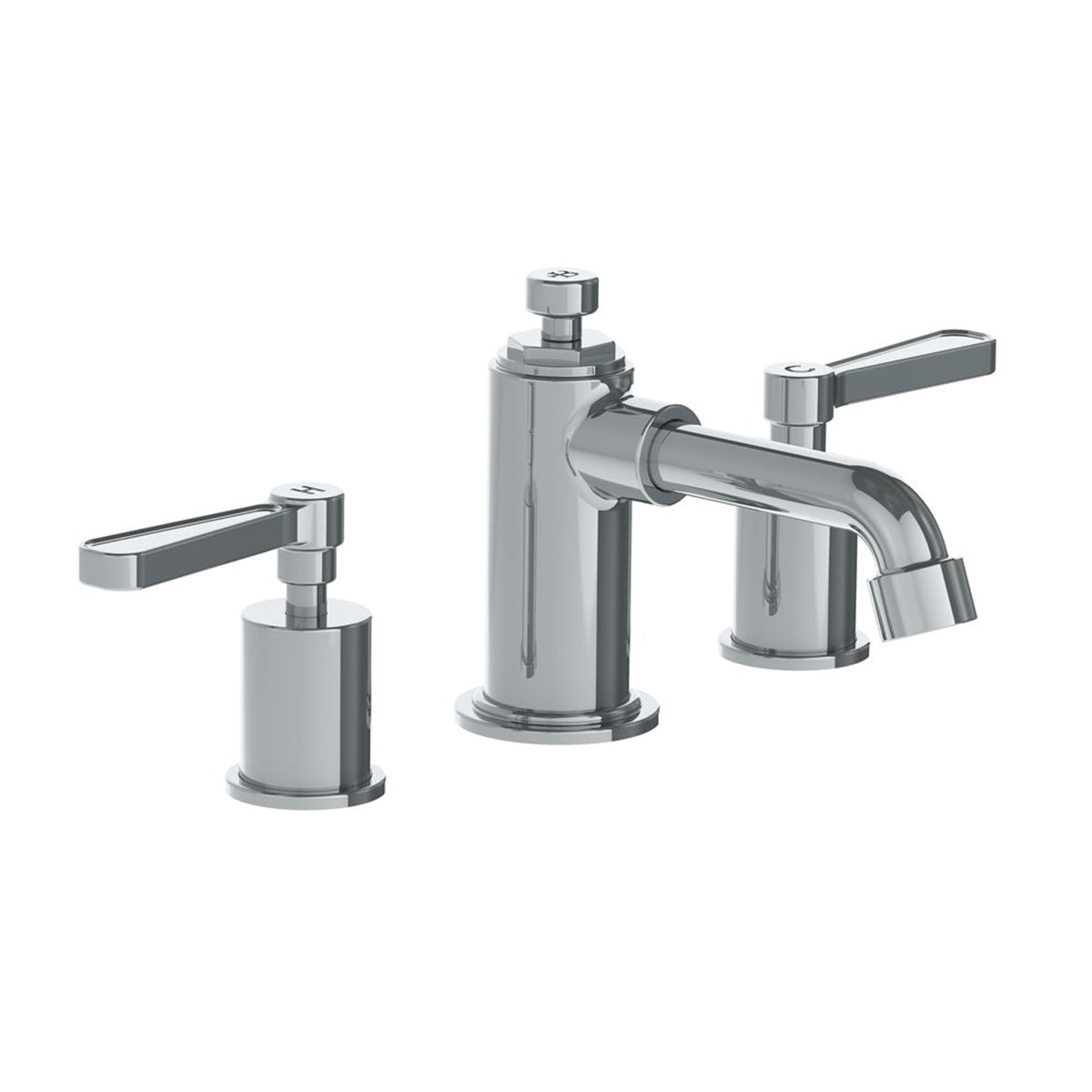 Lefroy Brooks Ten Ten basin mixer with levers and pop-up waste