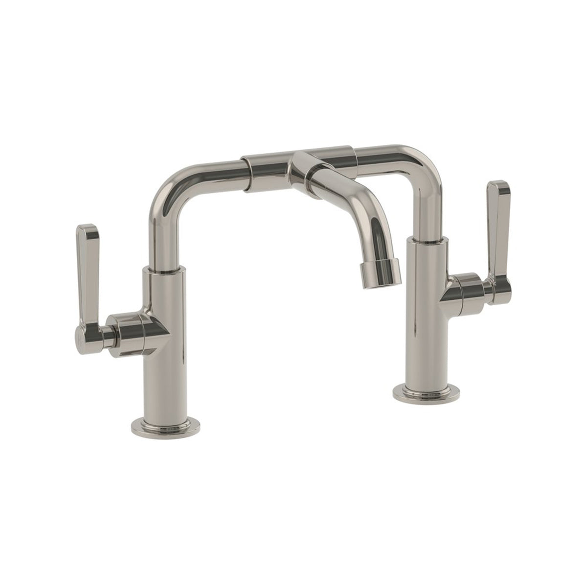 Lefroy Brooks Ten Ten deck mounted basin bridge mixer with levers