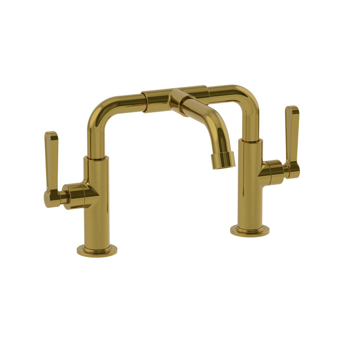 Lefroy Brooks Ten Ten deck mounted basin bridge mixer with levers