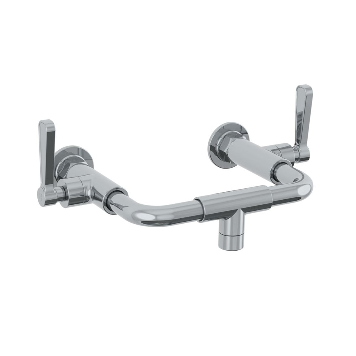 Lefroy Brooks Ten Ten wall mounted basin bridge mixer with levers