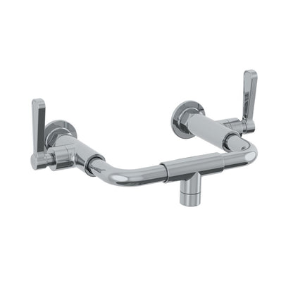 Lefroy Brooks Ten Ten wall mounted basin bridge mixer with levers