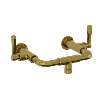 Lefroy Brooks Ten Ten wall mounted basin bridge mixer with levers