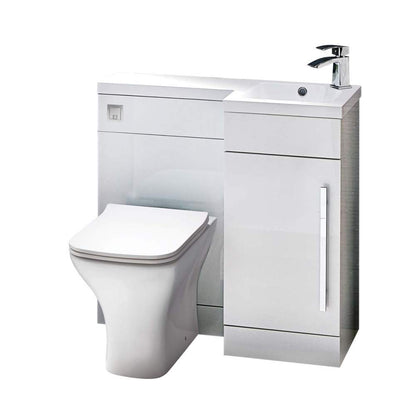 Luxe81 Lili 900mm Bathroom Furniture Pack - Gloss White