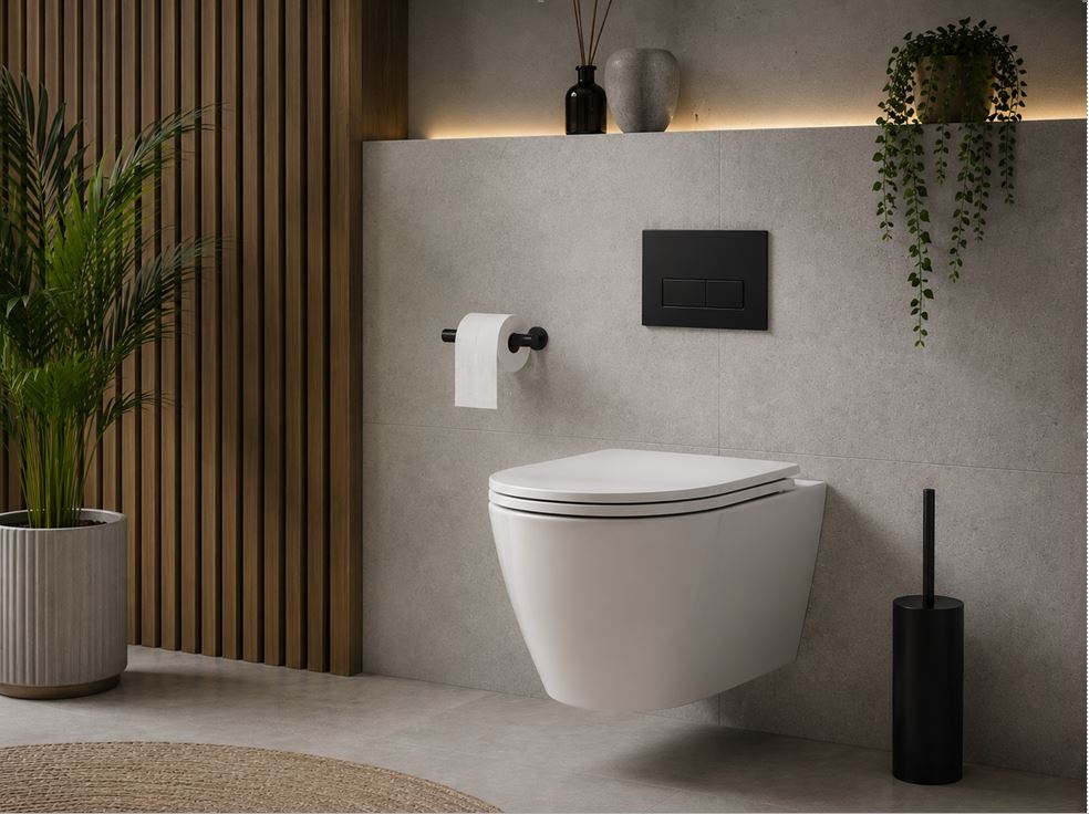 Luxe 520 Rimless Wall Hung Toilet with Soft Close Seat