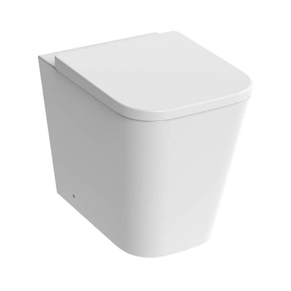 Saneux MABTW01 Matteo Gloss White Back To Wall WC Pan Rimless With Toilet Seat