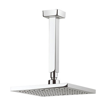 Crosswater Planet Square Fixed Head with 200mm Ceiling Arm