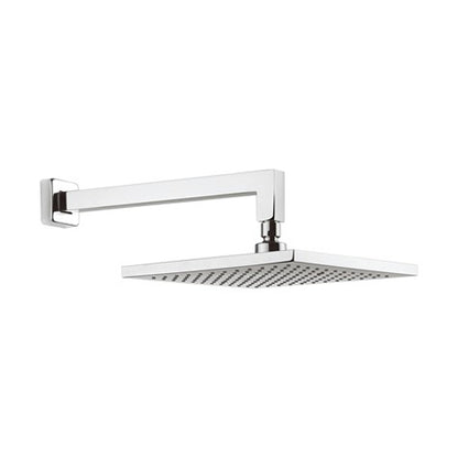 Crosswater Planet square fixed head with 340mm wall arm