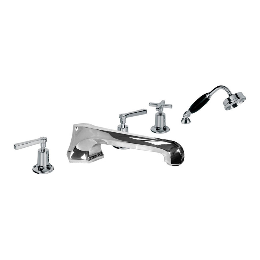 Lefroy Brooks Mackintosh Lever 5-Hole Bath Set With Diverter & Pull-Out Handshower ML1260