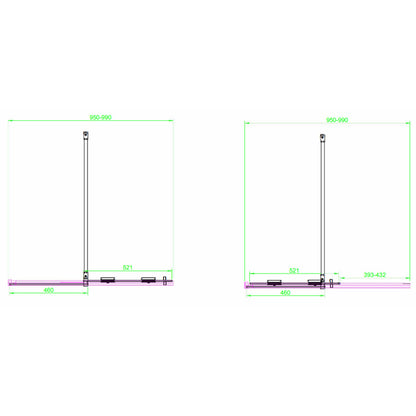 Luxe81 Momentum Sliding Shower Door