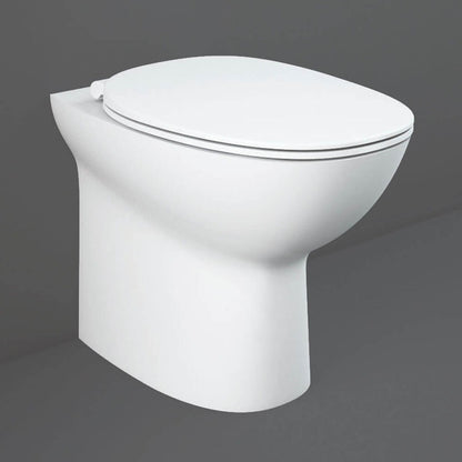 RAK MORWC1346AWHA Morning Rimless Back-To-Wall Floor Mounted White Toilet With Soft Close Seat