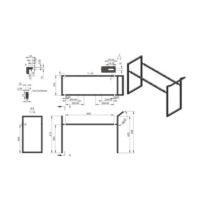 Luxe81 Muro Gloss White Wall Hung Vanity Unit