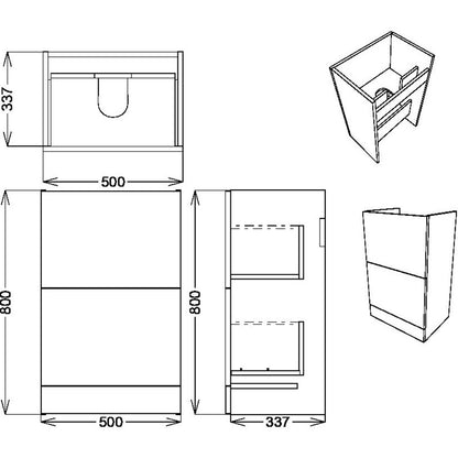 Luxe81 Muro Vanity Unit and Basin