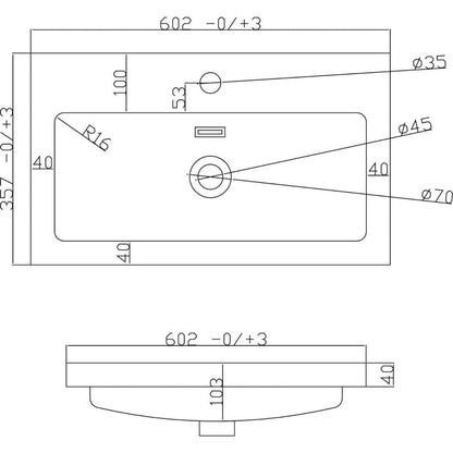 Luxe81 Muro Wall Hung Vanity Unit