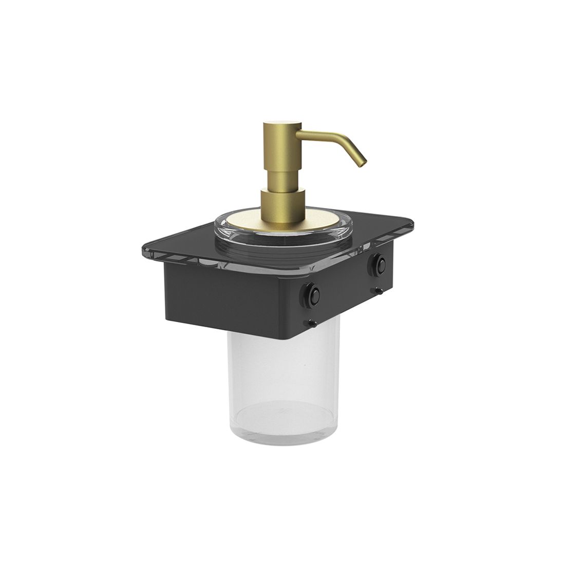 Vado Soap Dispenser with 150mm Black Glass Shelf
