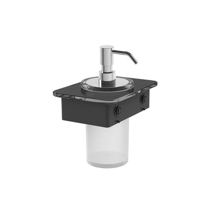 Vado Soap Dispenser with 150mm Black Glass Shelf