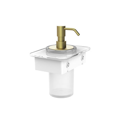 Vado Soap Dispenser with 150mm White Glass Shelf