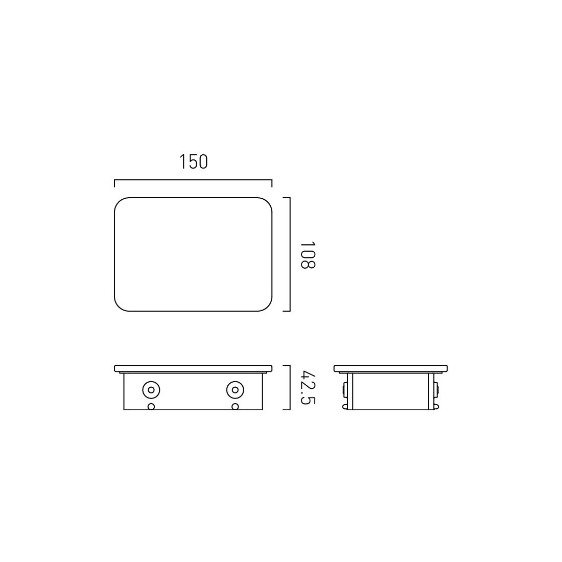 Vado 150mm Glass Shelf Insert