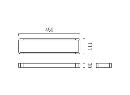 Vado 450mm Towel Bar or Shelf Frame