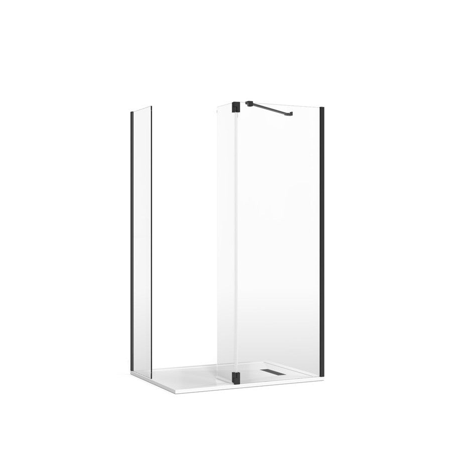 Crosswater Gallery 8 Corner with Hinged Deflector (Angled Bracing Bar)
