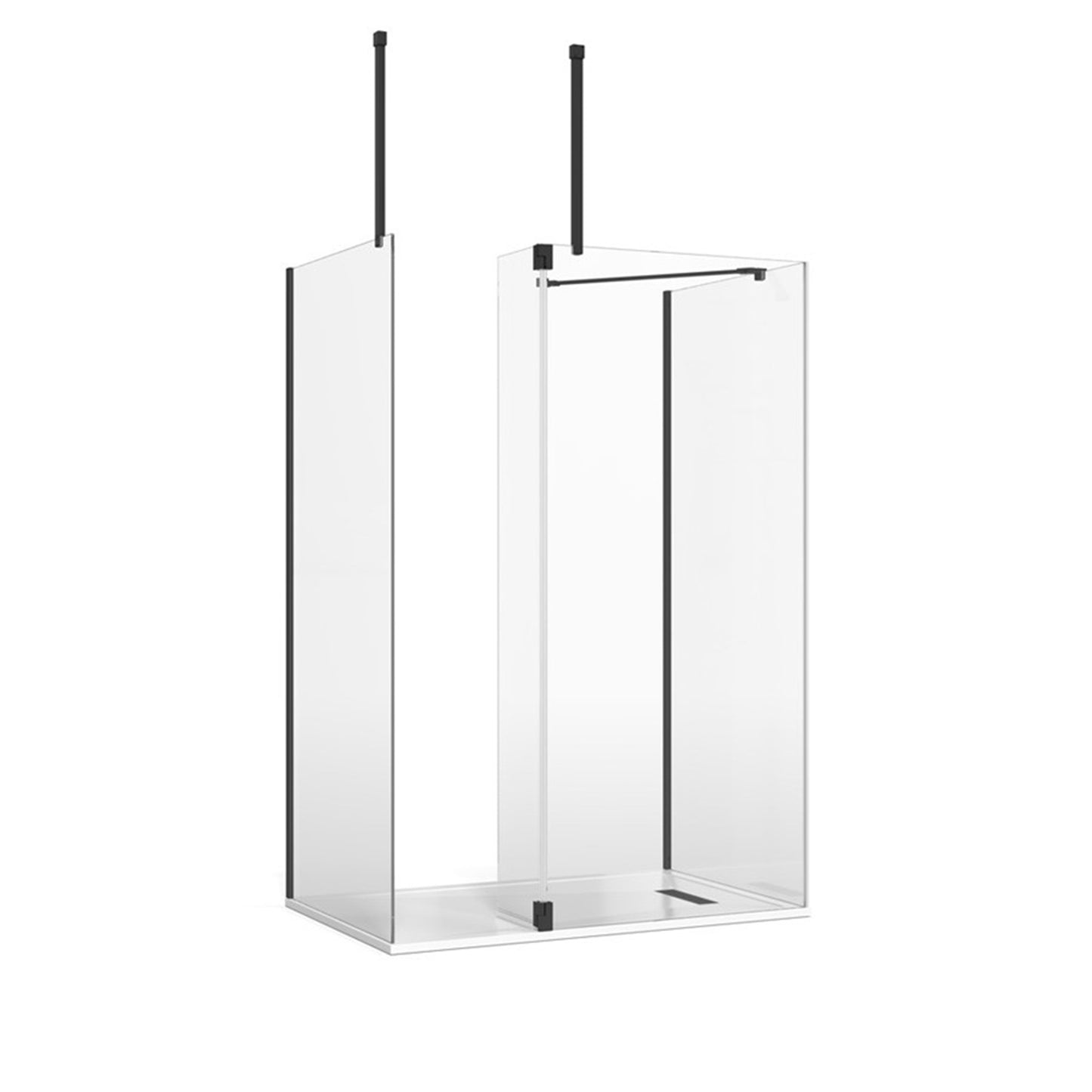 Crosswater Gallery 8 Three Sided with Hinged Deflector (Angled/Ceiling Bars)