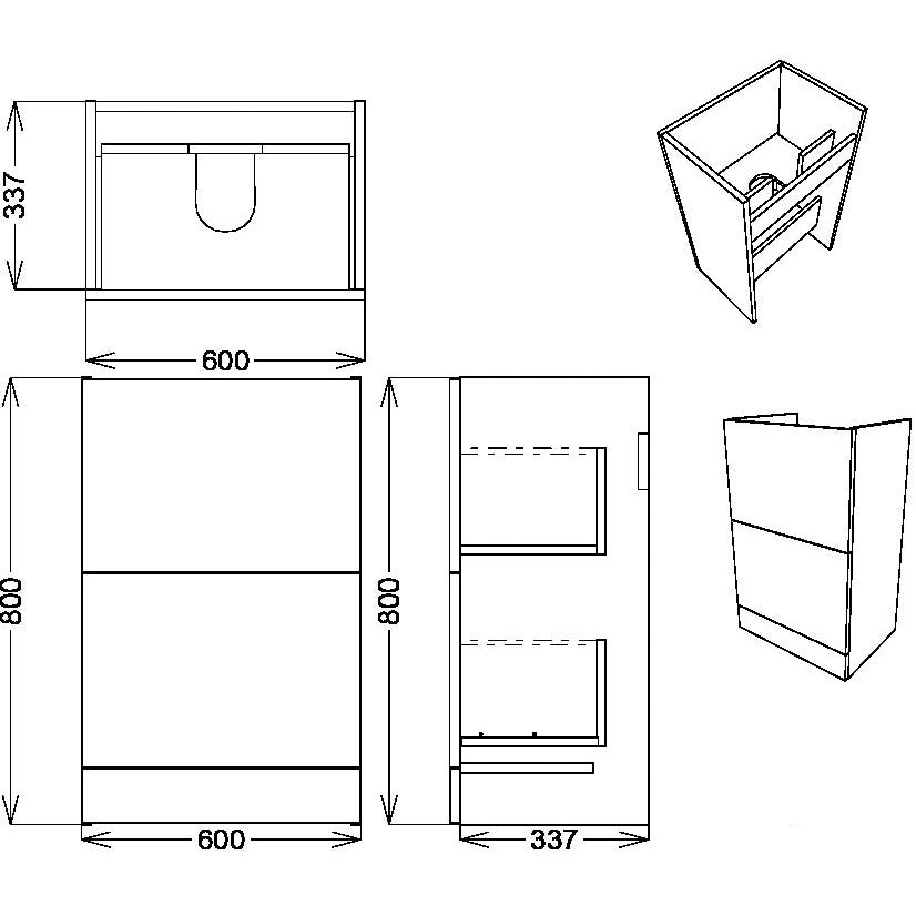 Luxe81 Muro Vanity Unit and Basin