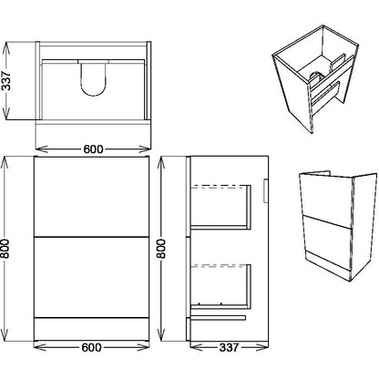 Luxe81 Muro Vanity Unit and Basin