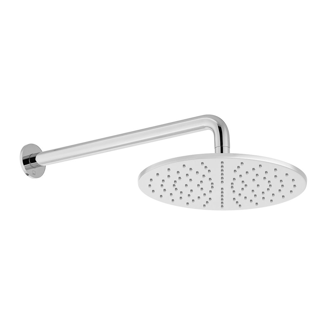 Vado Nebula 250mm Round Single Function Shower Head with Arm