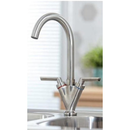 Luxe81 Ilkley Brushed Nickel Kitchen Mixer Tap