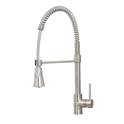 Luxe81 Rycka Spring Brushed Nickel Pull-Out Kitchen Mixer Tap