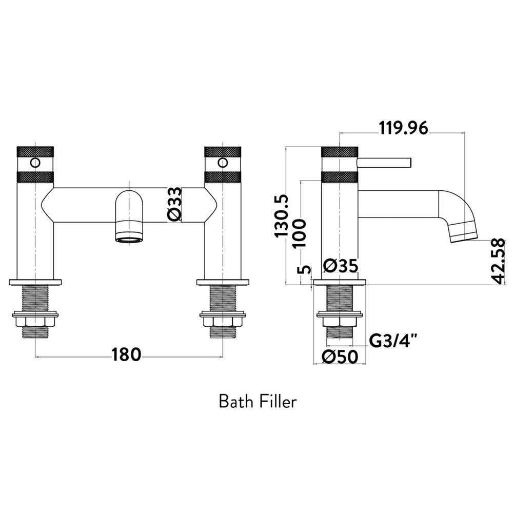 Luxe81 Core Bath Filler Tap