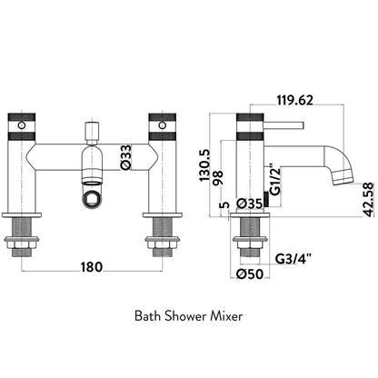 Luxe81 Core Bath Shower Mixer Tap
