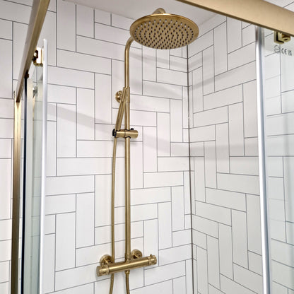 Luxe81 Core Twin Head Rigid Riser Shower Kit