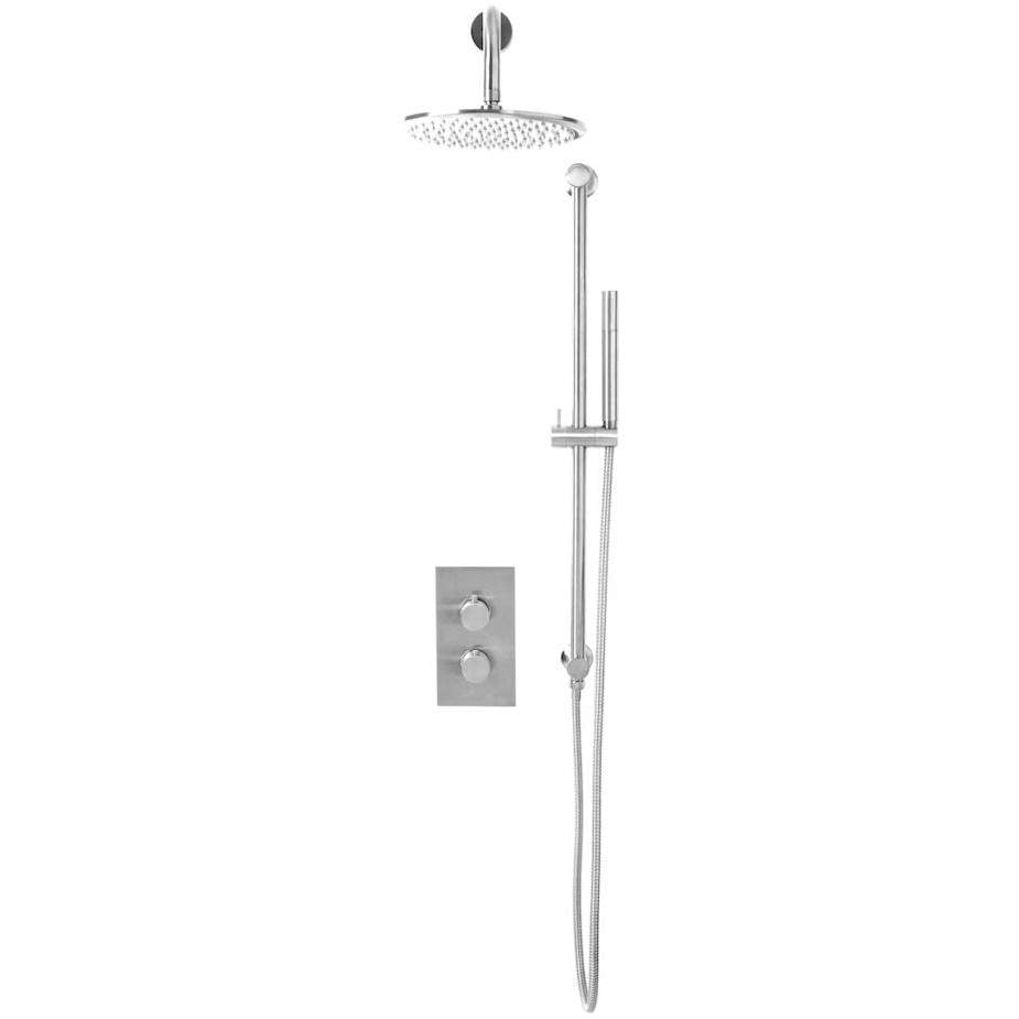 Luxe81 Core Round Handle, Head and Handset Riser Built-in Shower Kit