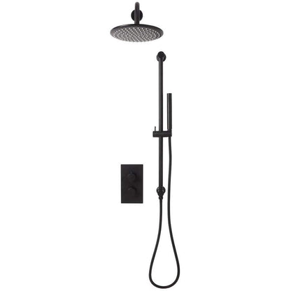 Luxe81 Core Round Handle, Head and Handset Riser Built-in Shower Kit