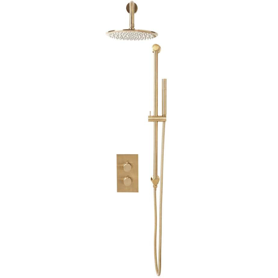 Luxe81 Core Round Handle, Head and Handset Riser Built-in Shower Kit