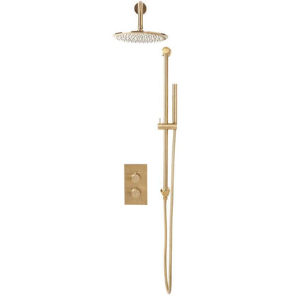 Luxe81 Core Round Handle, Head and Handset Riser Built-in Shower Kit
