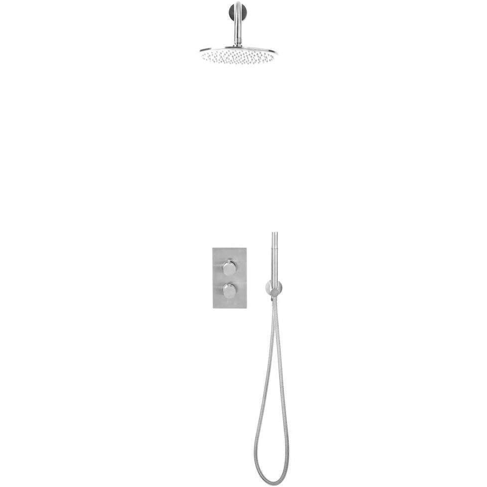Luxe81 Core Round Handle, Built-in Shower Valve Handset and Wall Mounted Head