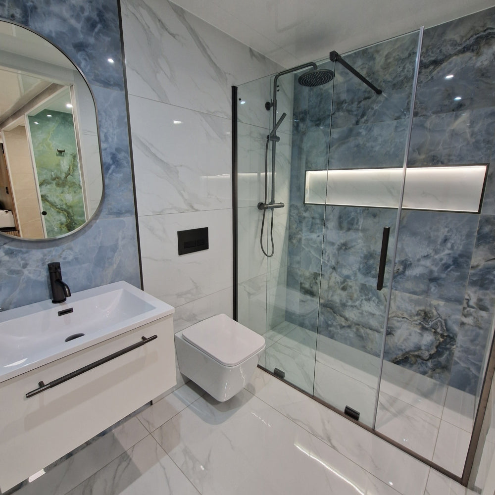 Luxe81 Core Twin Head Rigid Riser Shower Kit