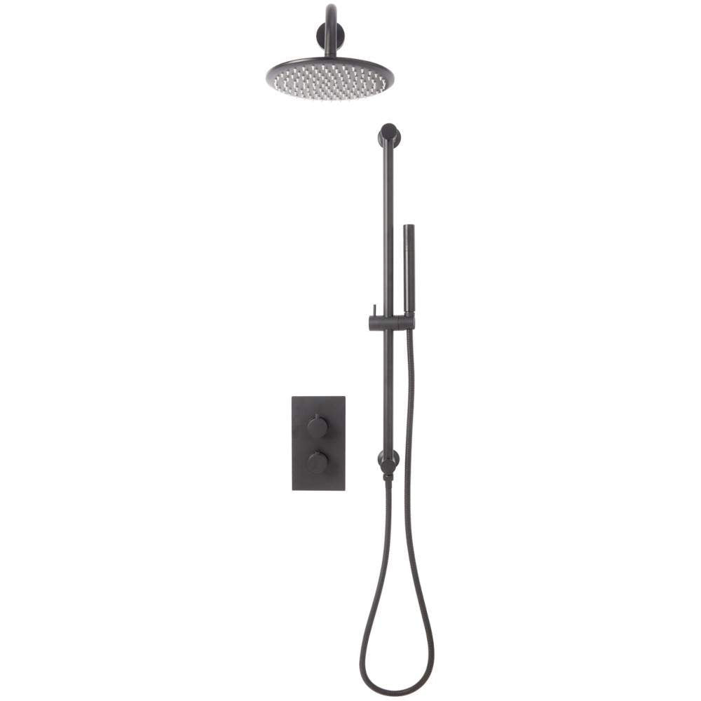 Luxe81 Core Round Handle, Head and Handset Riser Built-in Shower Kit