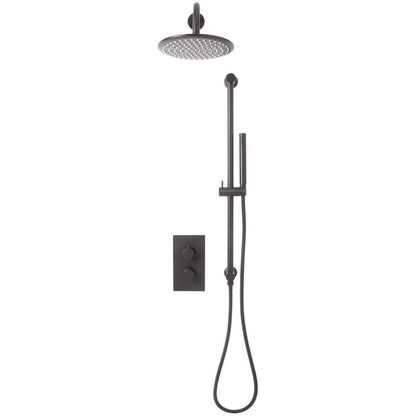 Luxe81 Core Round Handle, Head and Handset Riser Built-in Shower Kit