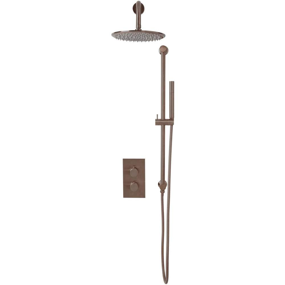 Luxe81 Core Round Handle, Head and Handset Riser Built-in Shower Kit