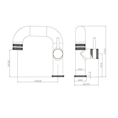 Luxe81 Core Side Lever Basin Mono Tap