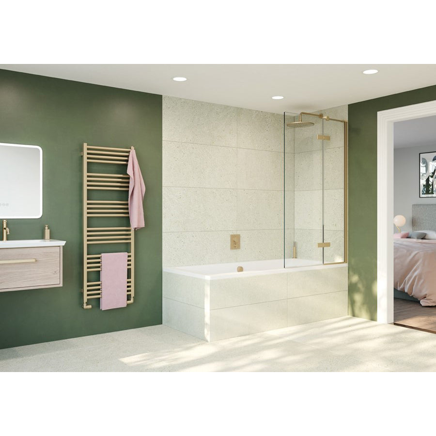Crosswater Optix 10 180Â° Hinged with Inline Panel