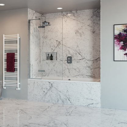 Crosswater Optix 10 180Â° Hinged with Inline Panel