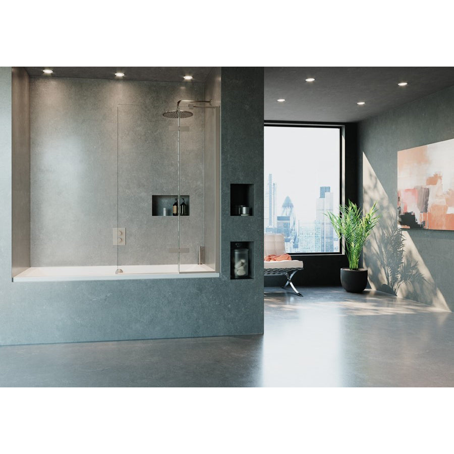 Crosswater Optix 10 180Â° Hinged with Inline Panel
