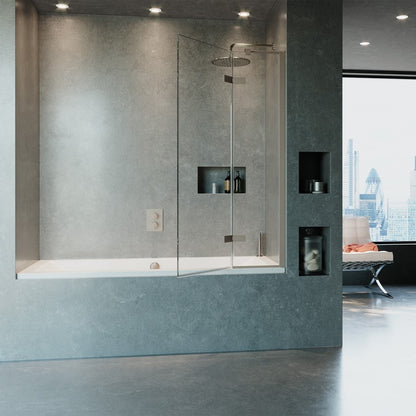 Crosswater Optix 10 90Â° Hinged with Inline Panel
